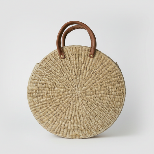 Artisan Kauna Grass Sunburst Round Bag