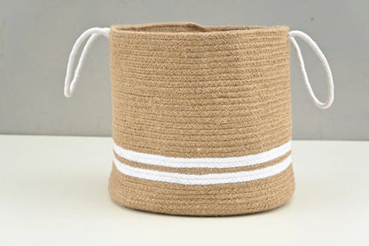 Round Woven Handcrafted Jute Basket