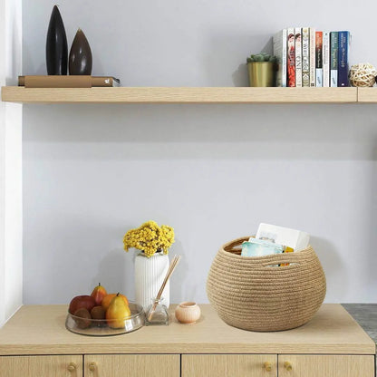 Handcrafted Round Jute Planter Basket