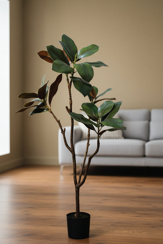Premium Artificial Rubber Plant Tree 47"