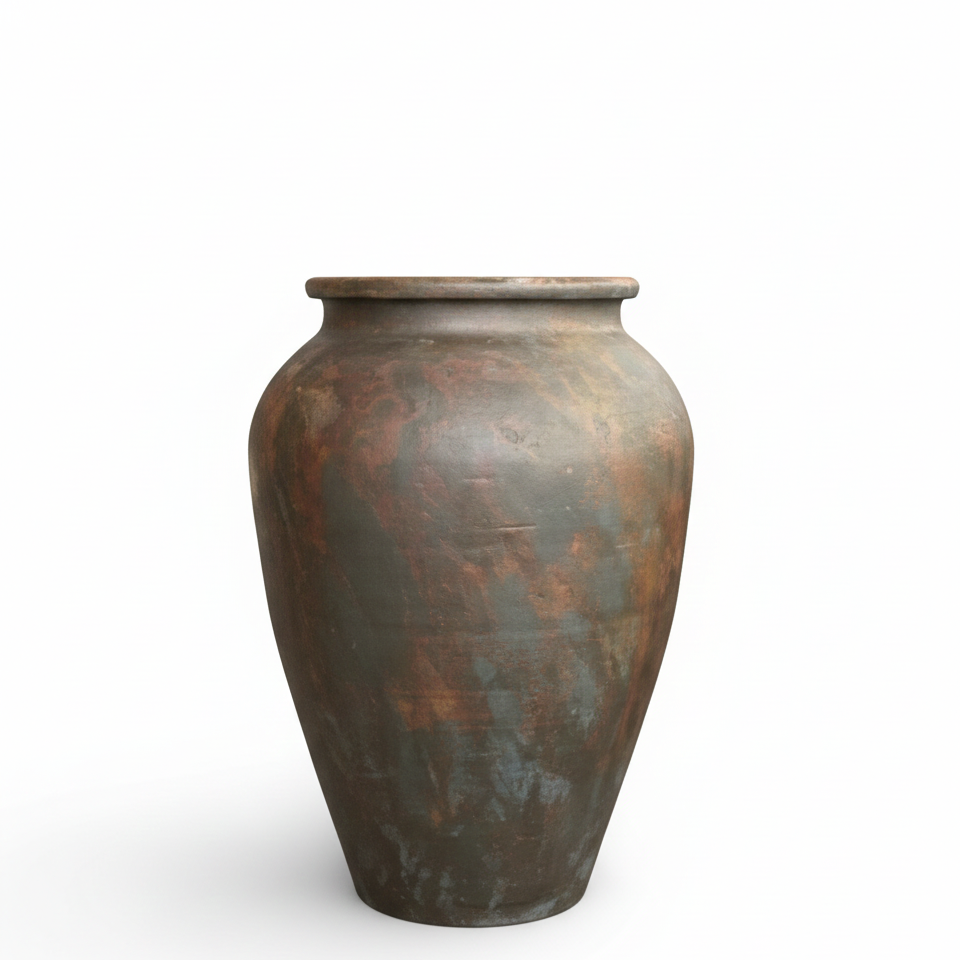 Epic Savanur Terracotta Urn – Handmade Dark Terracotta Sculptural Planter 26″, 30″ & 36″