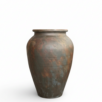 Epic Savanur Terracotta Urn – Handmade Dark Terracotta Sculptural Planter 26″, 30″ & 36″