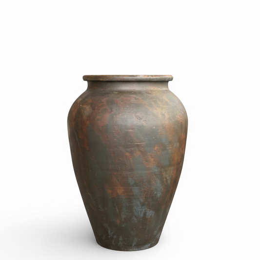 Epic Savanur Terracotta Urn – Handmade Dark Terracotta Sculptural Planter 26″, 30″ & 36″