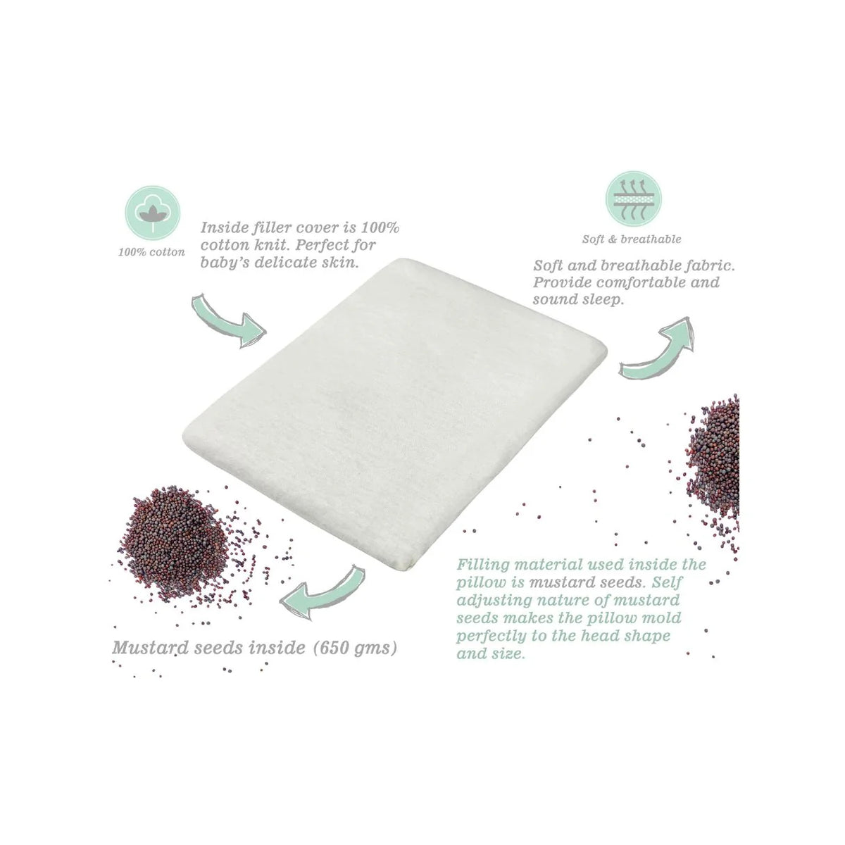 Abracadabra Savanna Rai Mustard Seed Baby Pillow