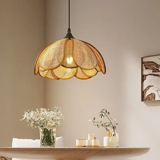 Sawyer Rattan Cane Hanging Light