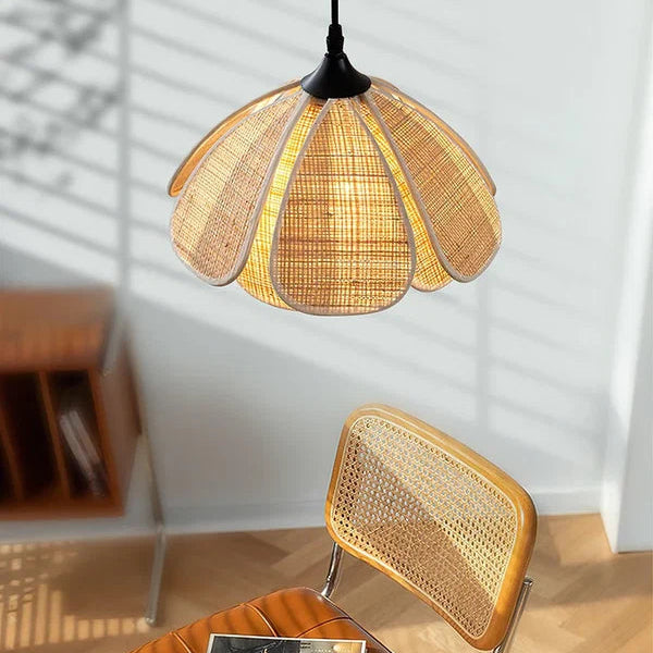 Sawyer Rattan Cane Hanging Light