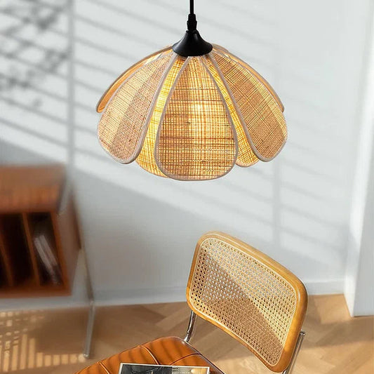 Sawyer Rattan Cane Hanging Light