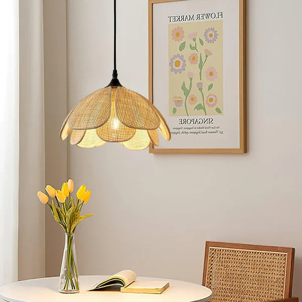 Sawyer Rattan Cane Hanging Light