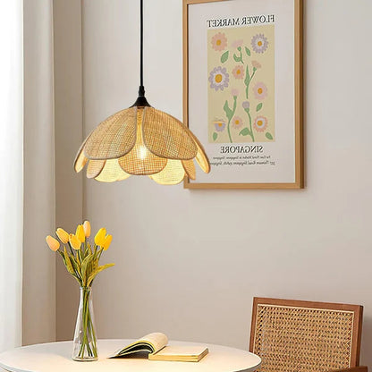 Sawyer Rattan Cane Hanging Light