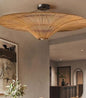 Large Rattan Ceiling Light –Bohemian Chic Pendant Lighting 30″x10″