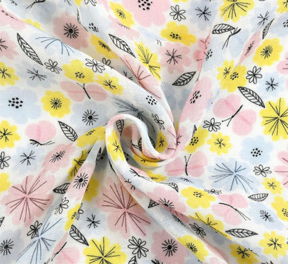 100% Cotton Muslin Swaddles – Set of 5