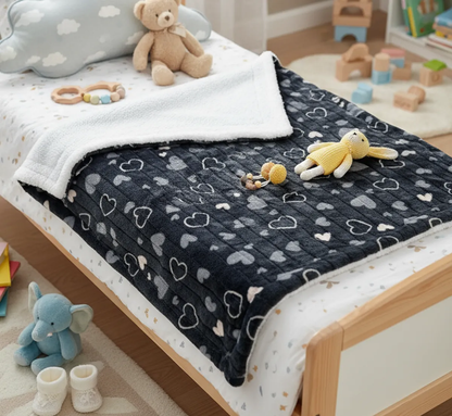 Sovana Luxury Reversible Flannel Sherpa Blanket