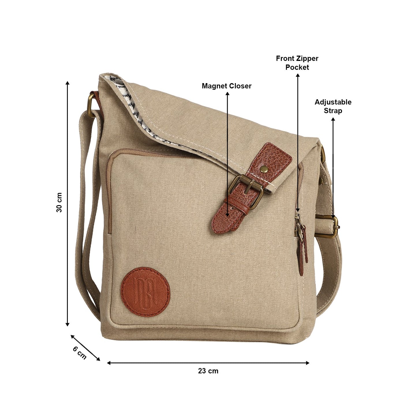 Flint Crossbody Sling bag For Men & Women – Beige