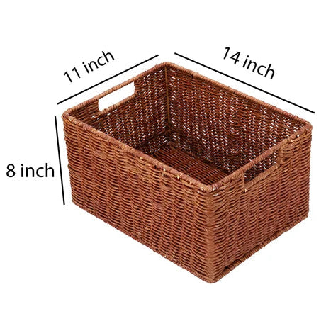 Sonal Handwoven Wicker & Cane Storage Basket