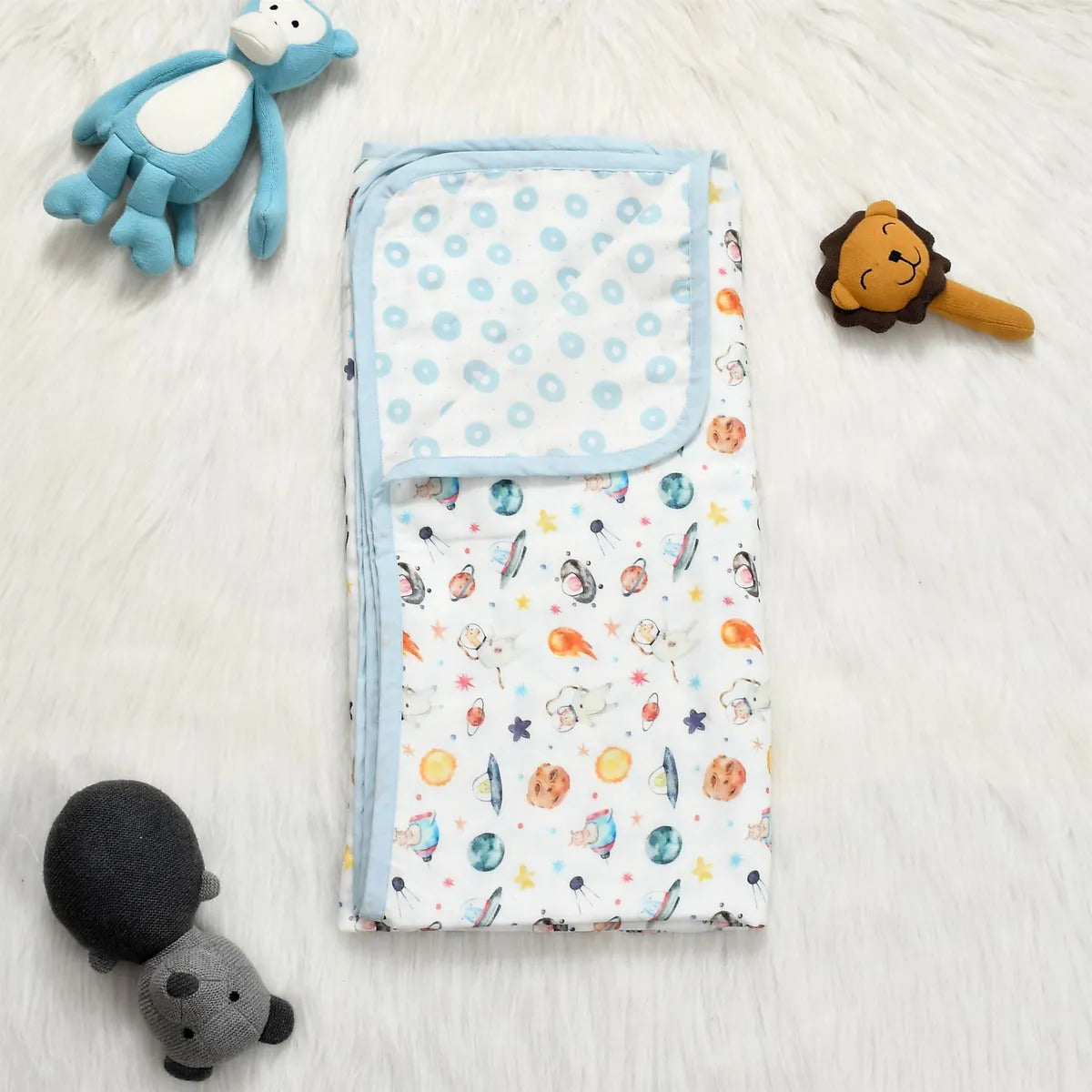 Pets Of The Galaxy 6-Layer Reversible Muslin Blanket