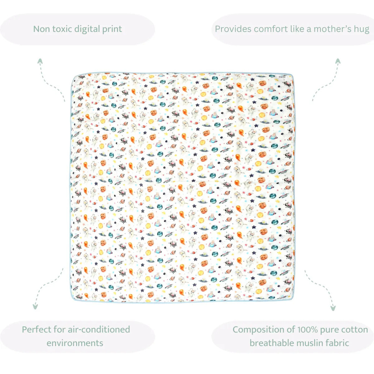 Pets Of The Galaxy 6-Layer Reversible Muslin Blanket