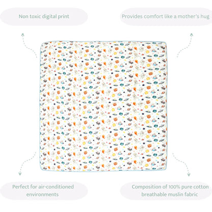 Pets Of The Galaxy 6-Layer Reversible Muslin Blanket