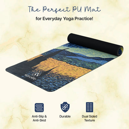 Professional PU & Natural Rubber Yoga Mat - 6mm
