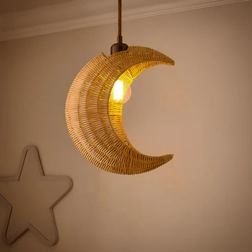 Handcrafted Wicker Rattan Pendant Light Suyash