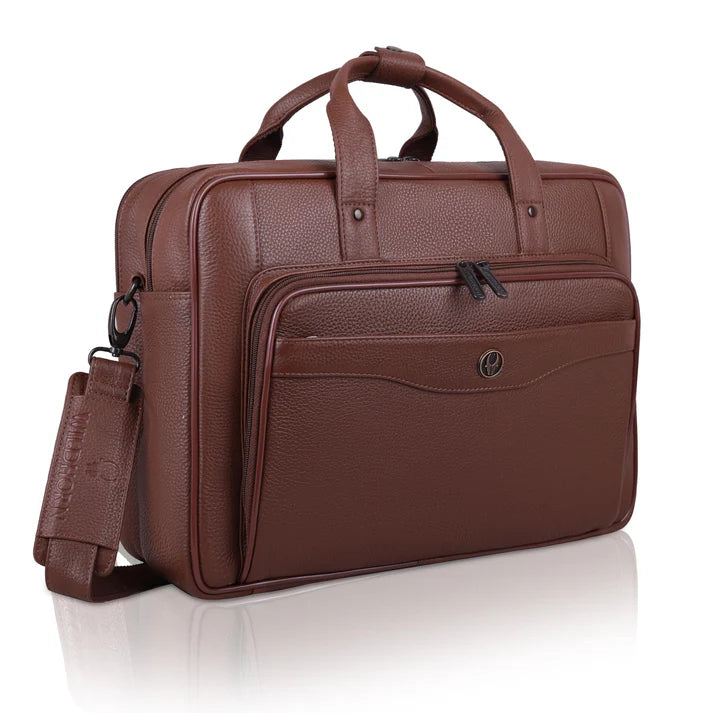 Wildhorn Executive Leather Attache & Work Bag | Premium Business Travel Bag