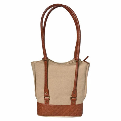 Two in One Convertible Handbag : Beige