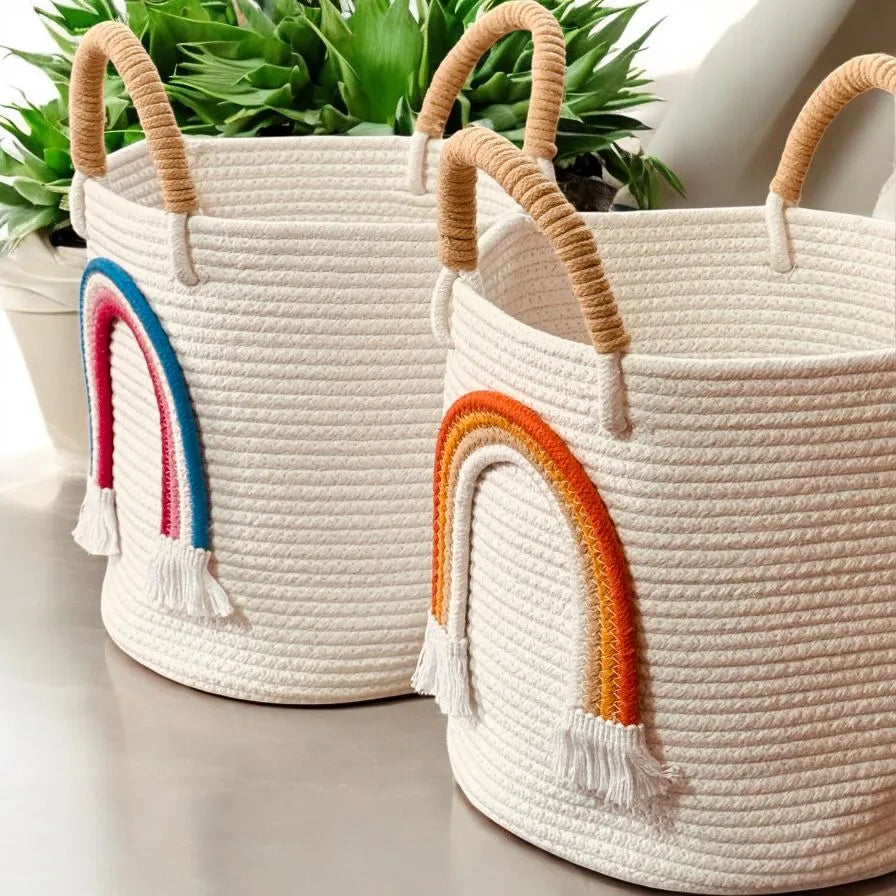 Handwoven Multipurpose Rainbow Basket