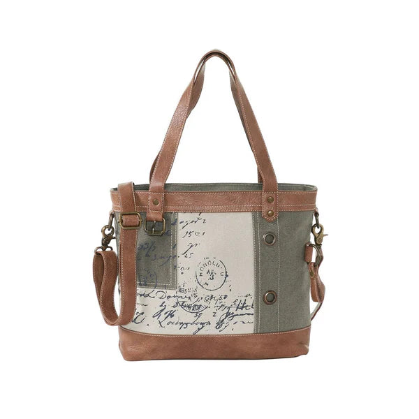 Vintage Upcycled Canvas Handbag
