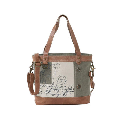 Vintage Upcycled Canvas Handbag