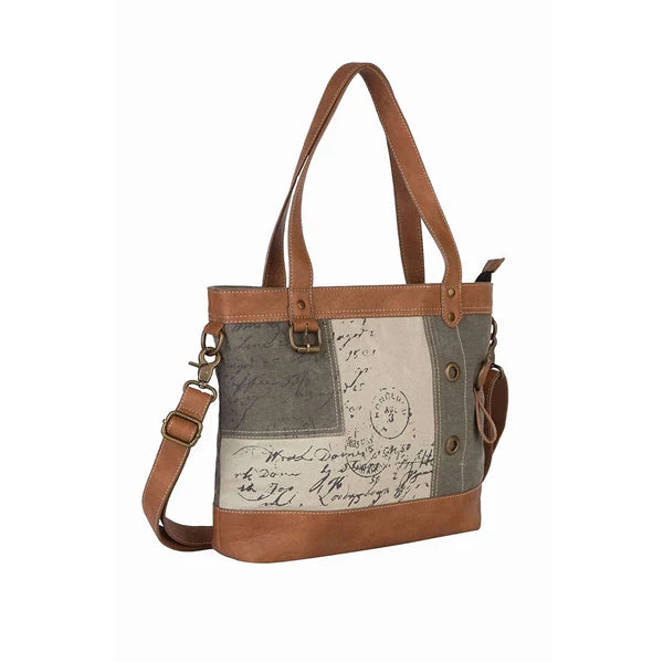 Vintage Upcycled Canvas Handbag