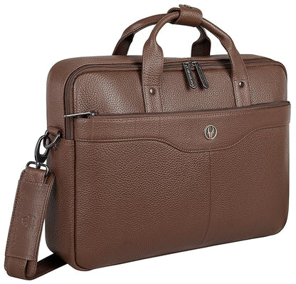 Wildhorn Premium Leather Laptop Messenger Bag | Executive Smart Office Satchel