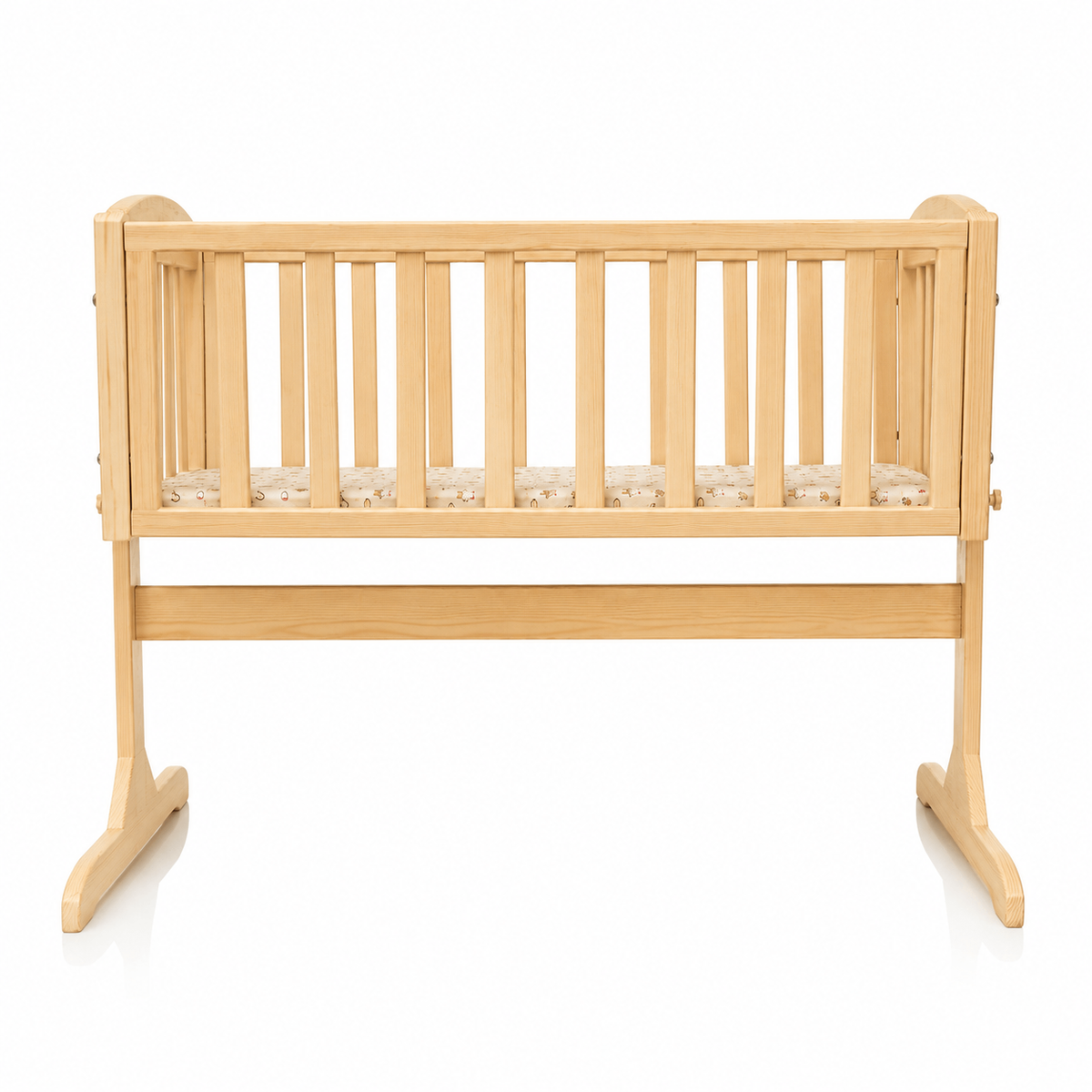 Wooden Baby Cradle for 0 to 12 Months Walnut