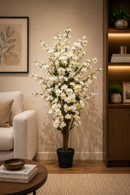 Artificial Winter Sweet white Plant - 35.43"