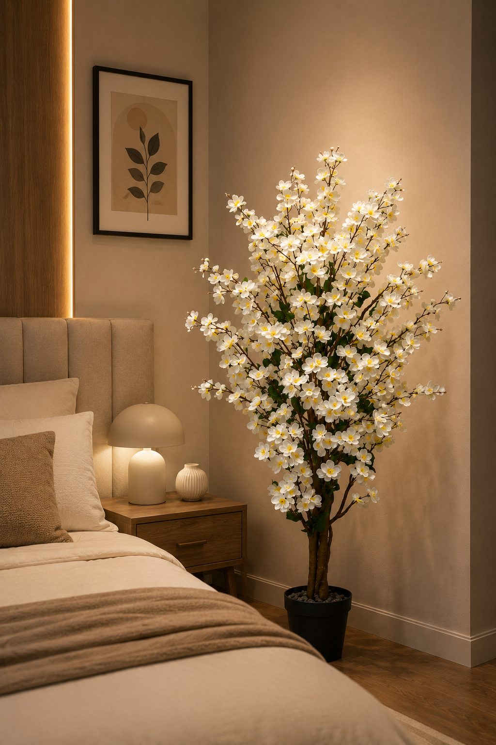 Artificial Winter Sweet white Plant - 35.43"