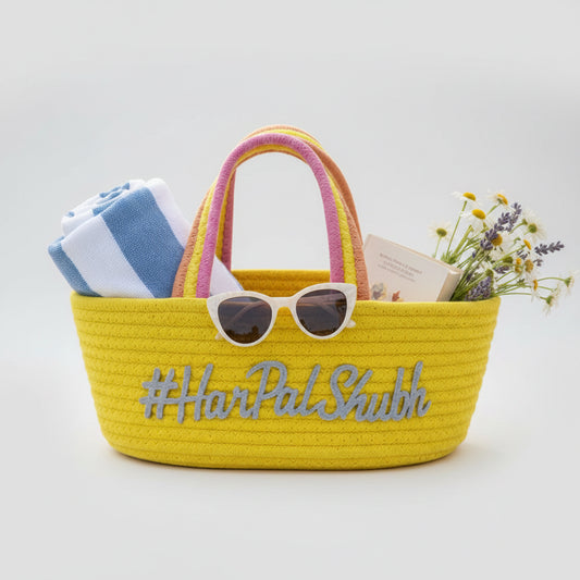 Hand-Woven Cotton Rope Multipurpose Basket