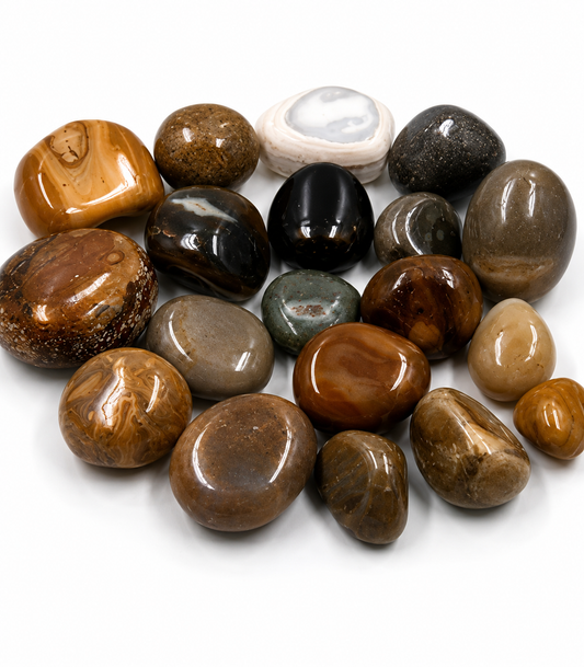 Yellow Polished Flat Pebbles – 40-80mm