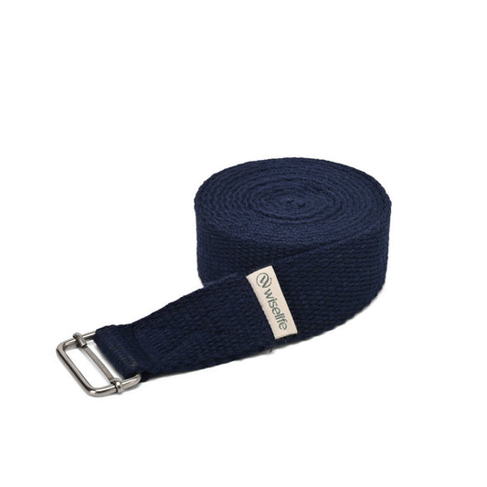 Wifelife Premium Cotton Yoga Stretch Belt Midnight Blue