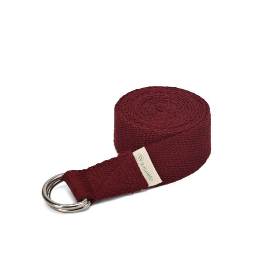 Wifelife Premium Cotton Yoga Stretch Belt Burgundy