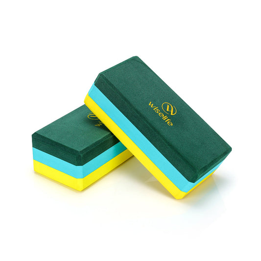 Premium Classic Yoga Block Green-Yellow