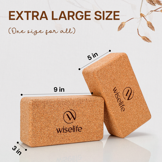 Wifelife Premium Cork Yoga Block (Set of 2)