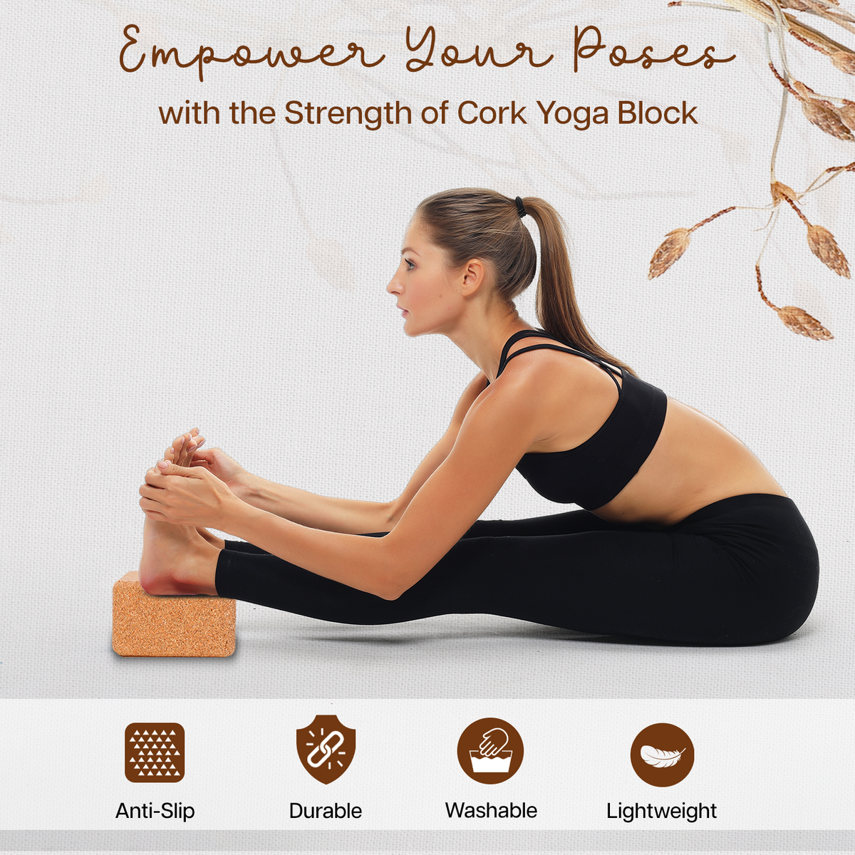 Wifelife Premium Cork Yoga Block (Set of 2)