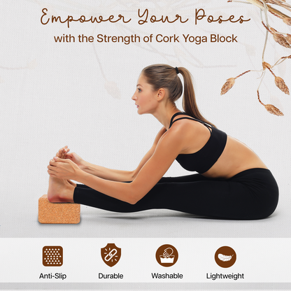 Wifelife Premium Cork Yoga Block (Set of 2)