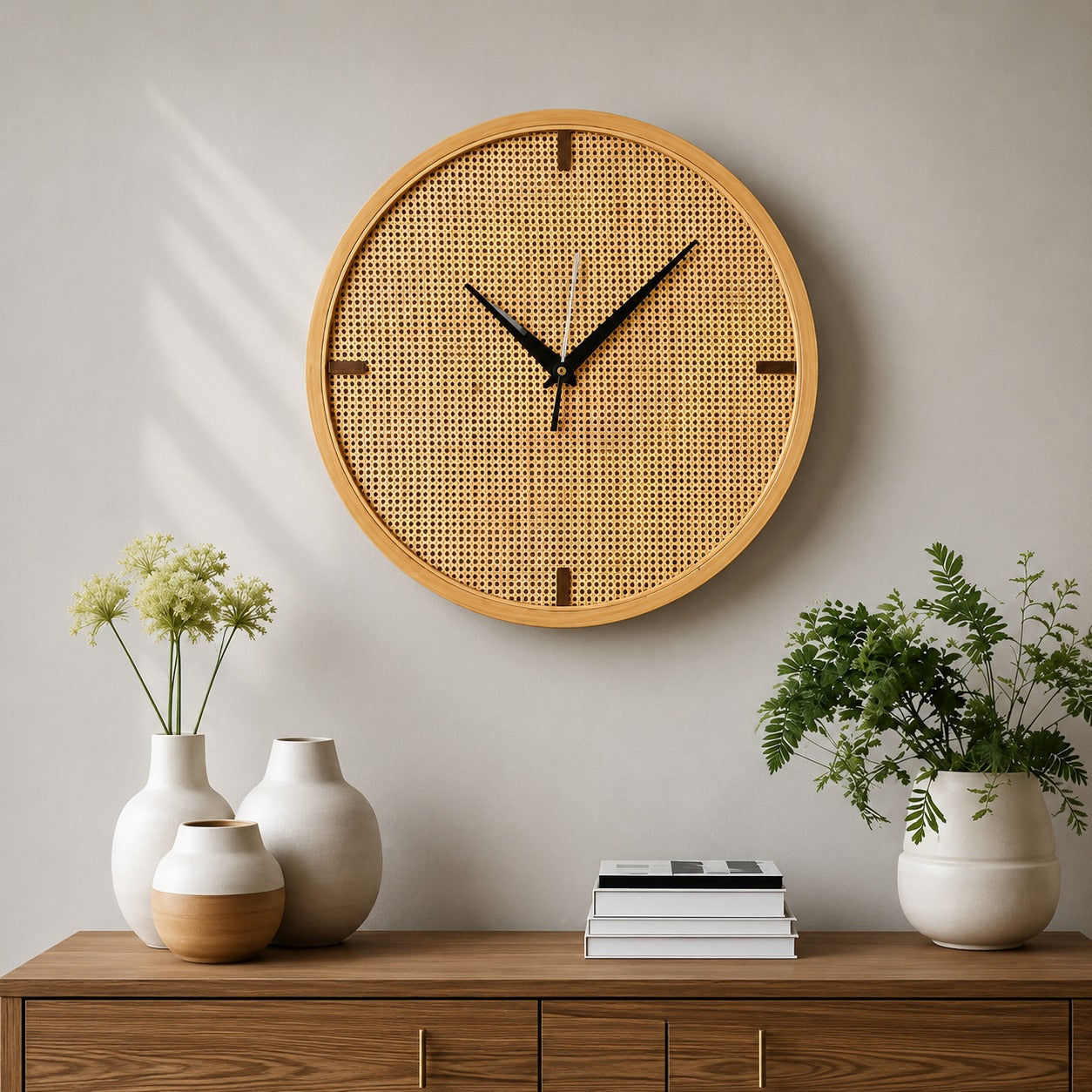 Rattan Wall Clock