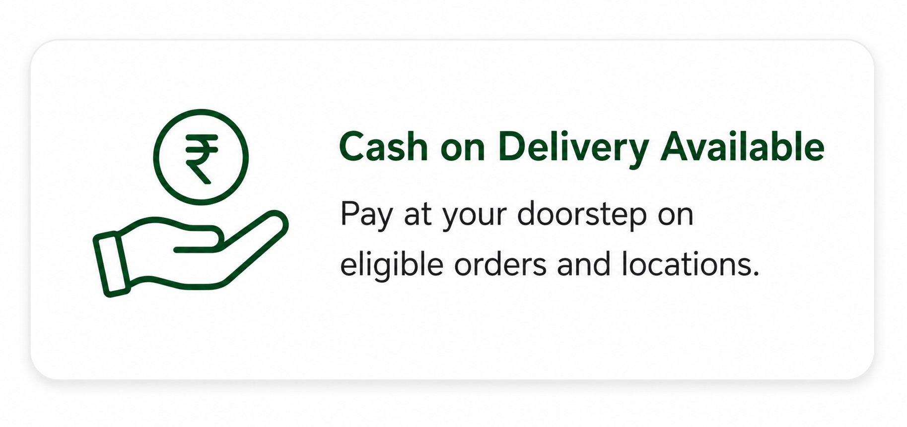Cash on Delivery Available