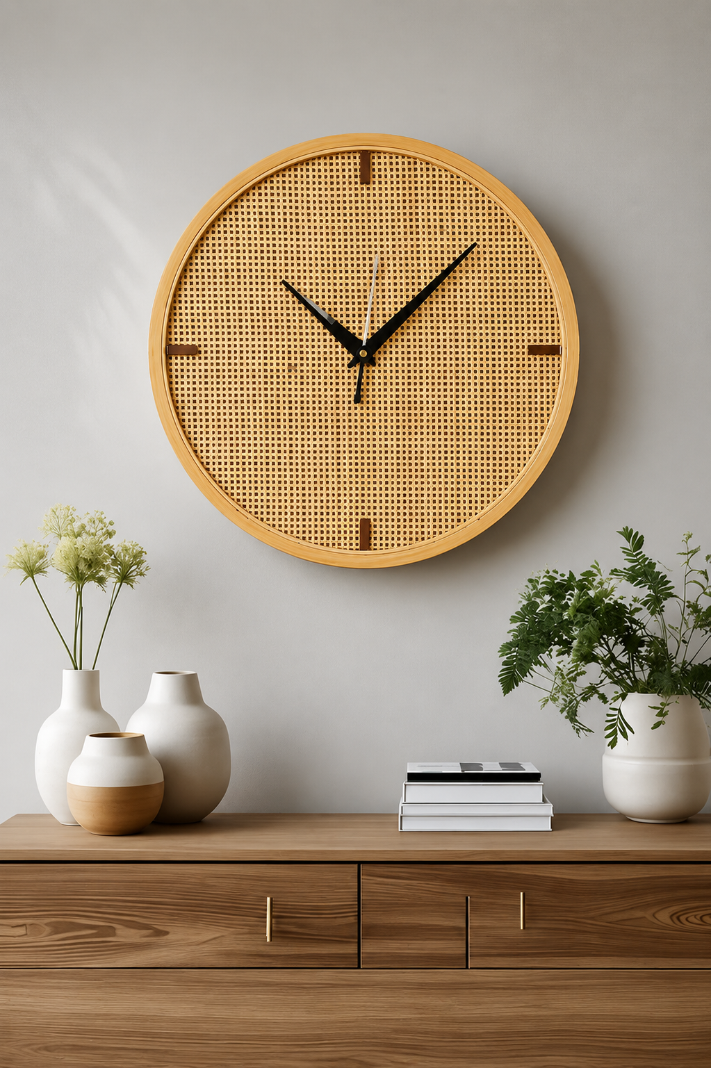 Rattan Wall Clock